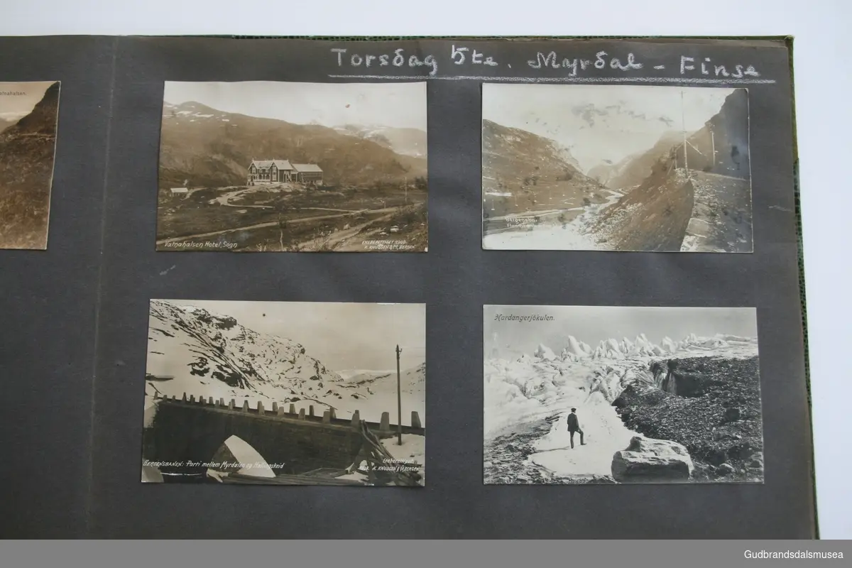 Postkort med motiv fra Bergensbanen og Flåmsdalen