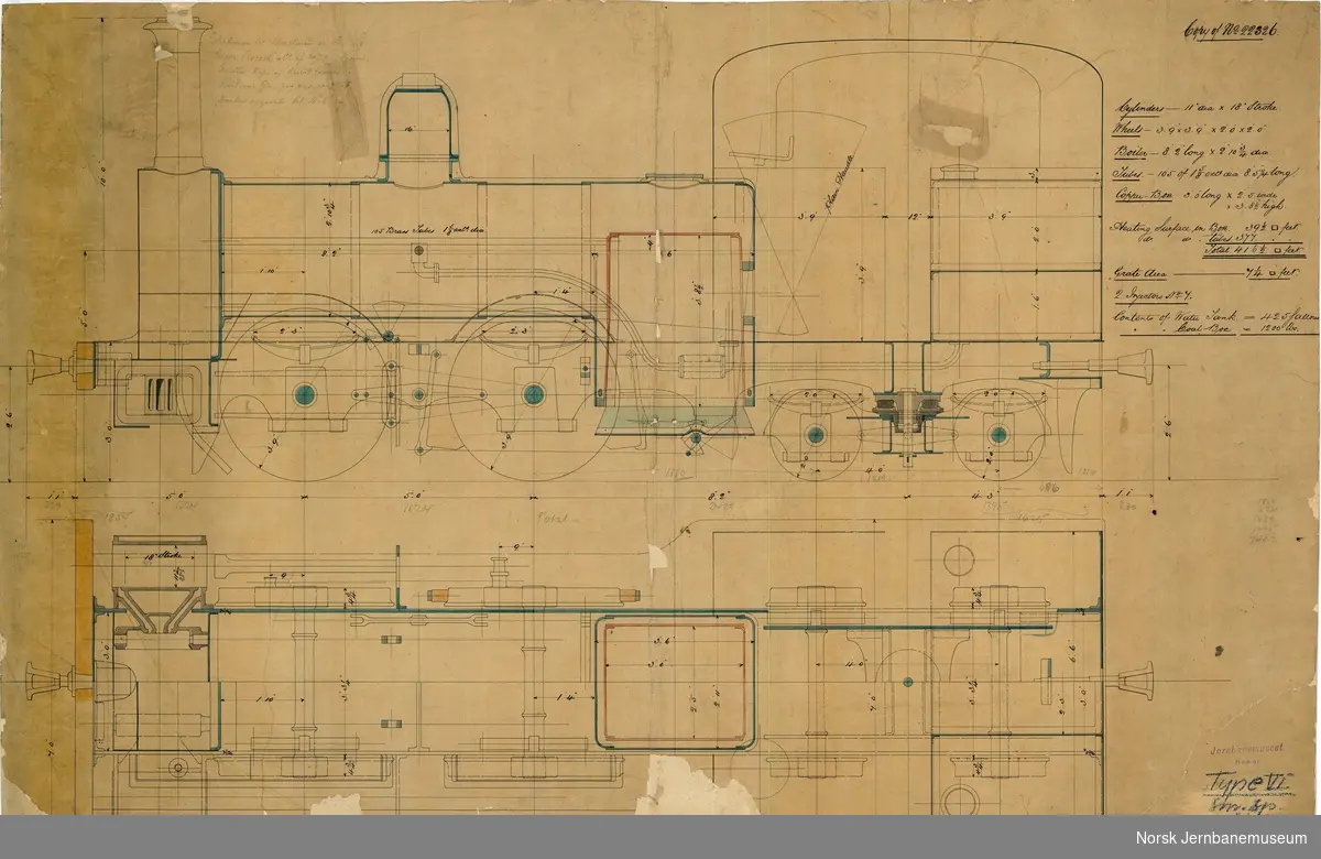 Teknisk Tegning - Norsk Jernbanemuseum   Digitaltmuseum