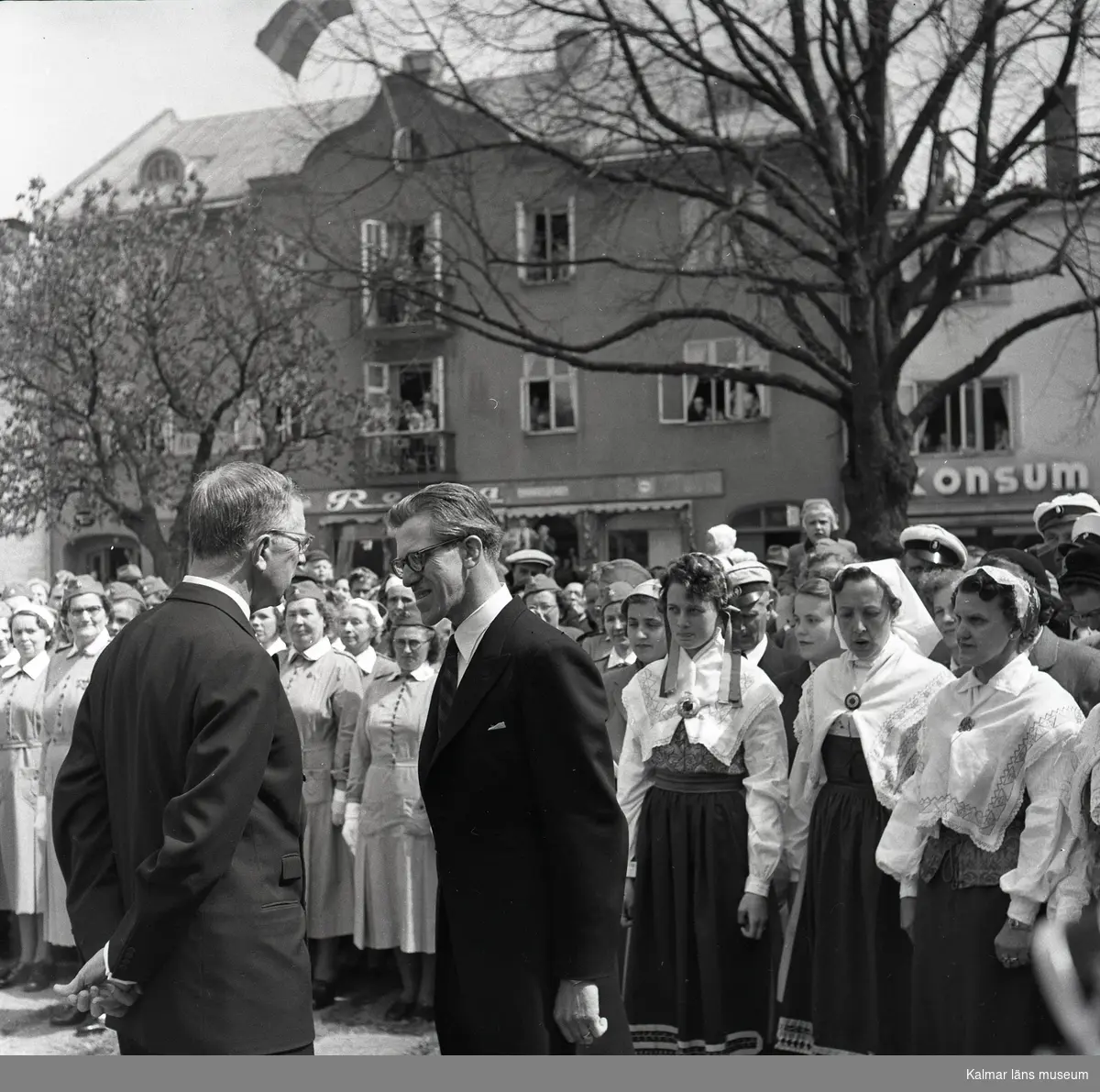Gustaf VI Adolfs Eriksgata i Kalmar län 15 - 18 maj 1954.