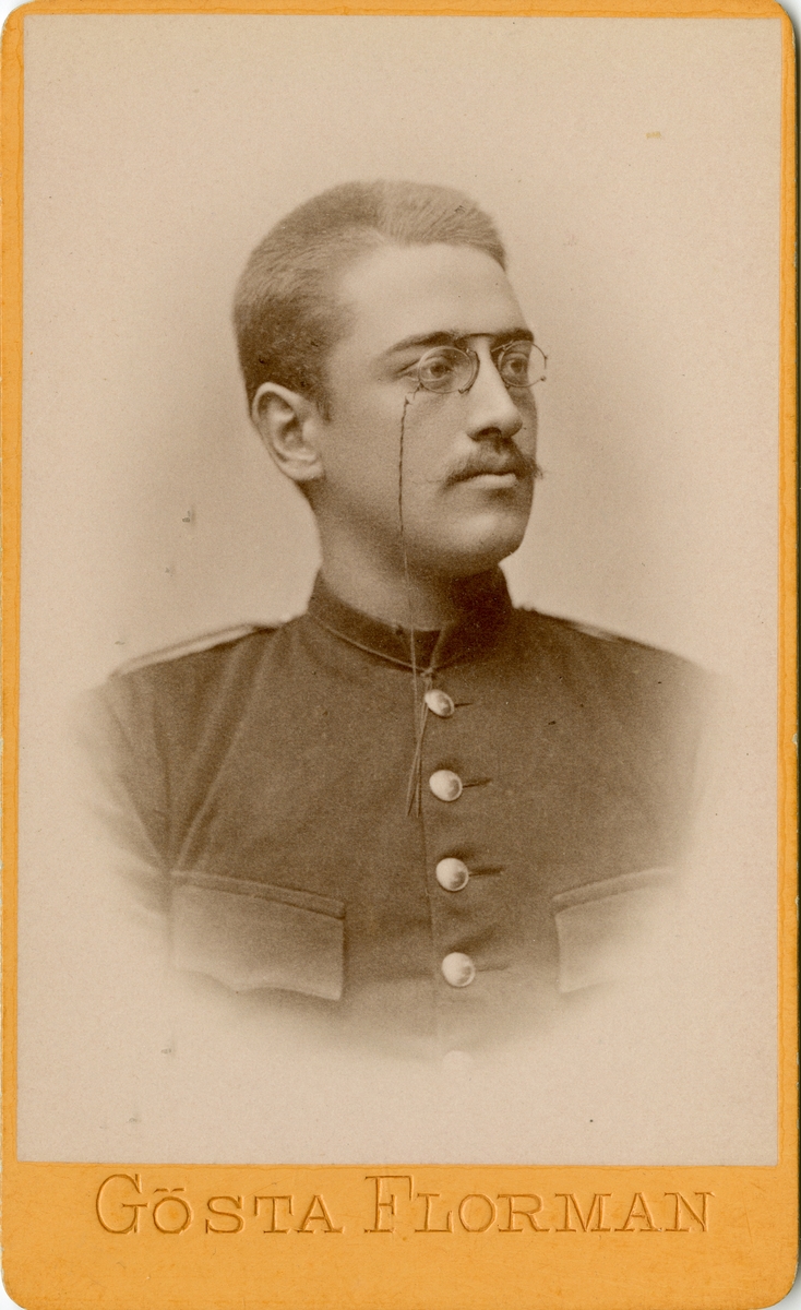 Porträtt av Johan Arthur Bäckström, officer vid Södermanlands regemente I 10.