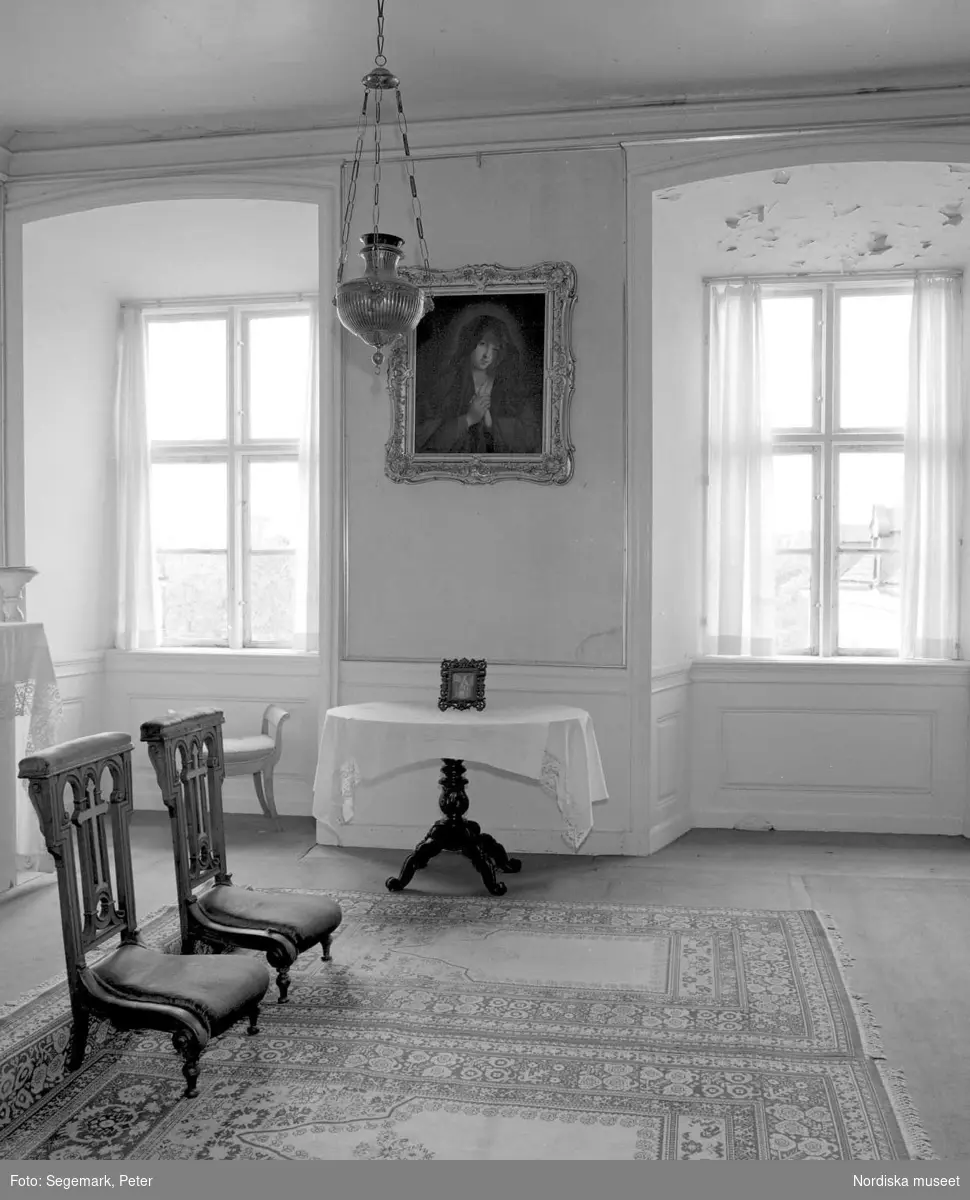 Dokumentation av  Tyresö slott, interiör.