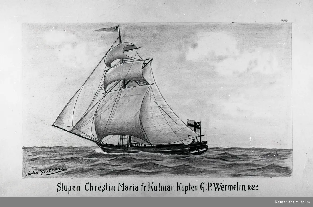 Kristin Maria, slup, Kalmar. Kapten G. P. Wermelin.
