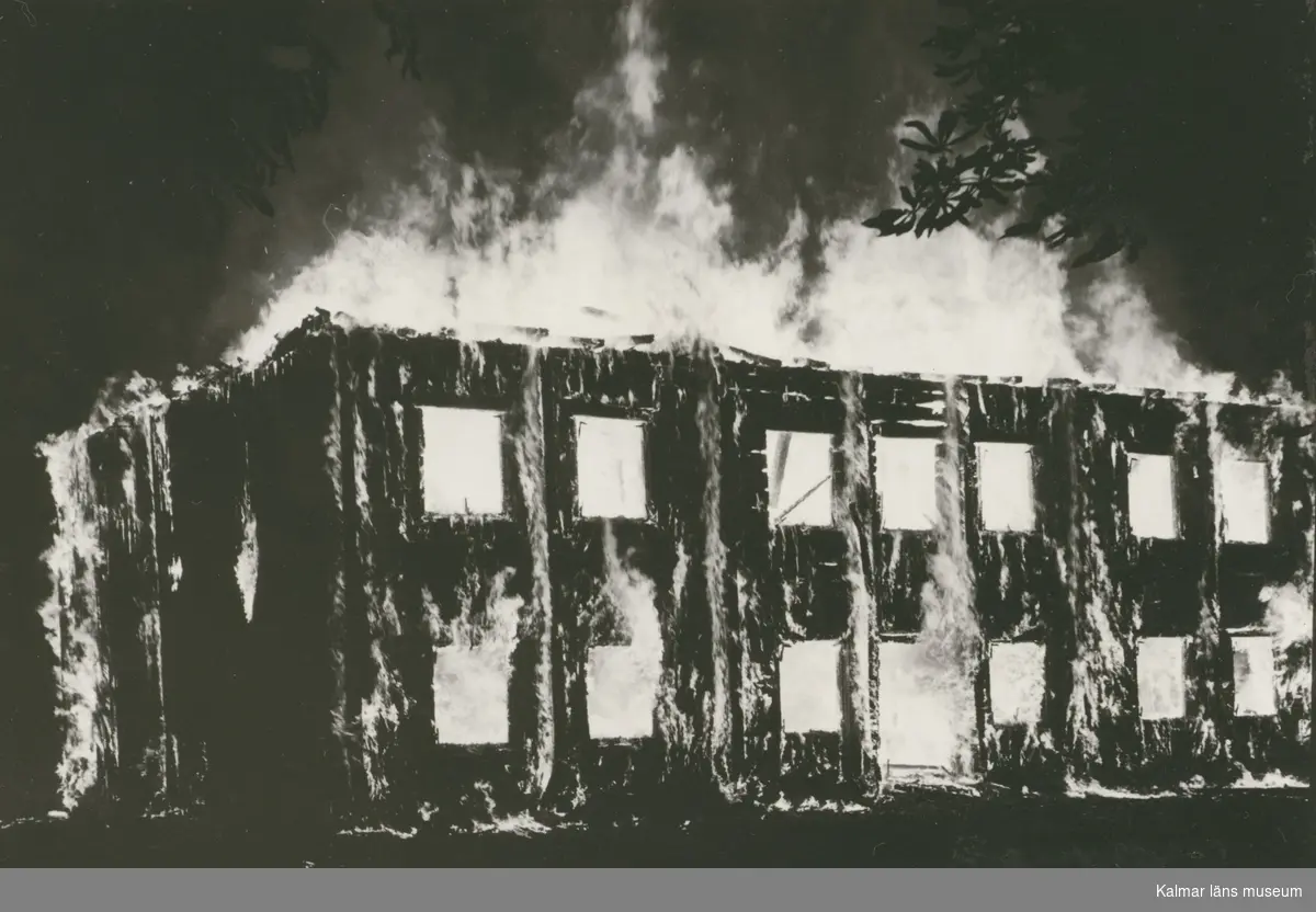 Branden i Danerums mangårdsbyggnad den 28/6 1961.