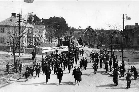 1:a majdemonstration i Karlsborg år 1933 