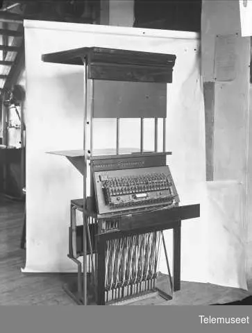 Telefonsentral, riksbord, Stavanger. Nov 1914. Elektrisk Bureau.