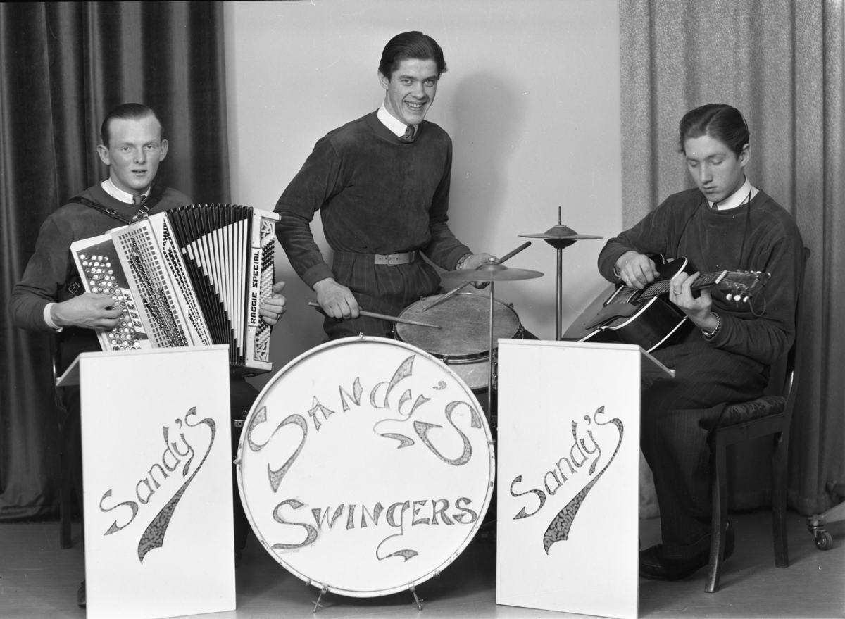 Sandy's Swingers från Gränna, med Gunnar Edén, Lennart Blom och Björn Björk.