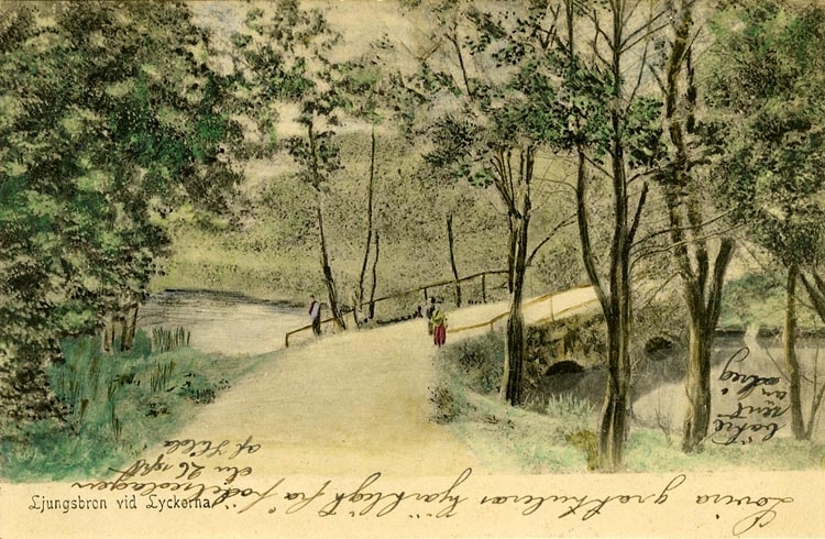 Enligt Bengt Lundins noteringar: "Ljungsbron vid Lyckorna".
Kommentar:"Bron byggdes 1820".