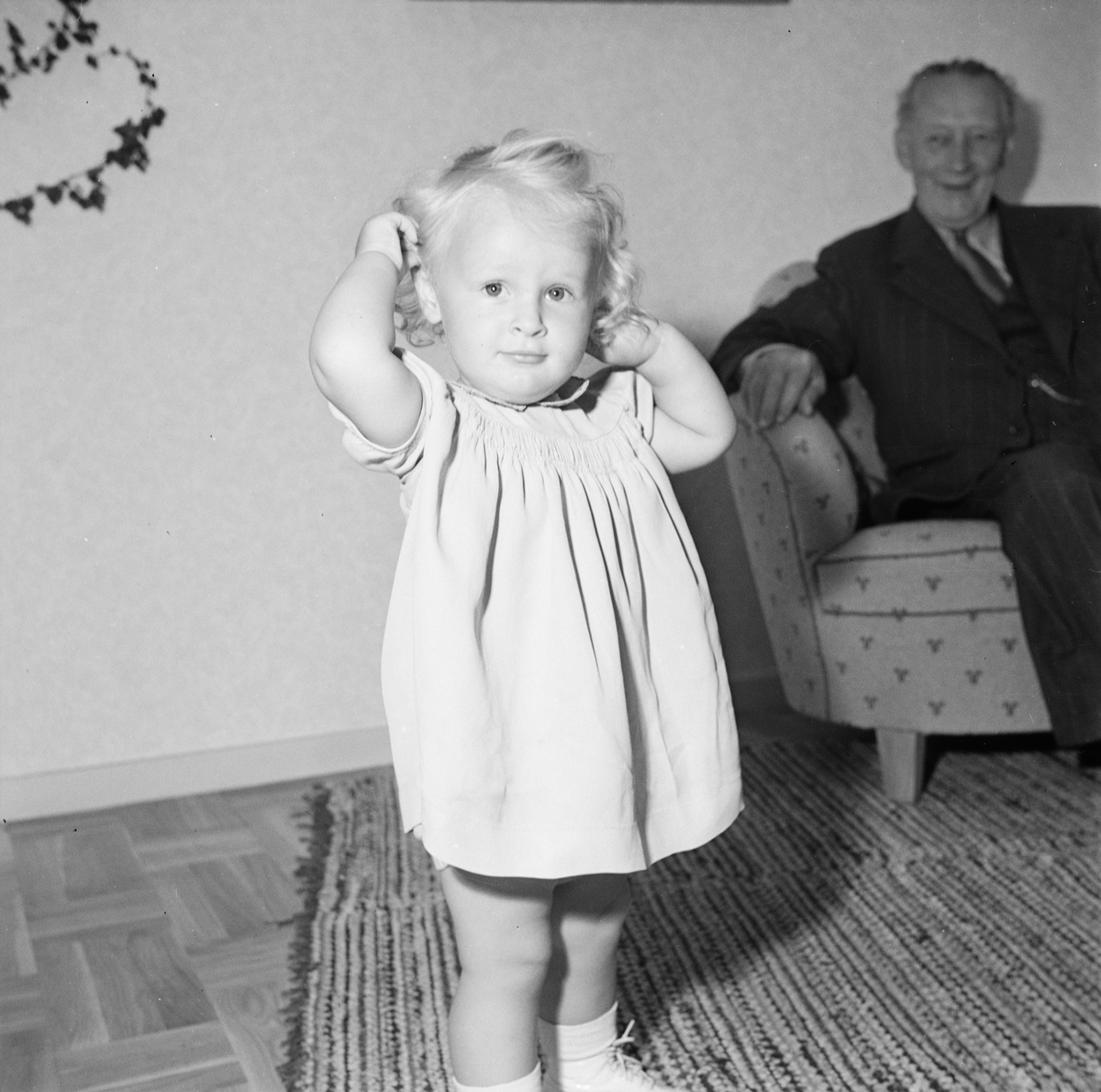 Yvonne Odin med morfar Levi Eriksson, Uppsala