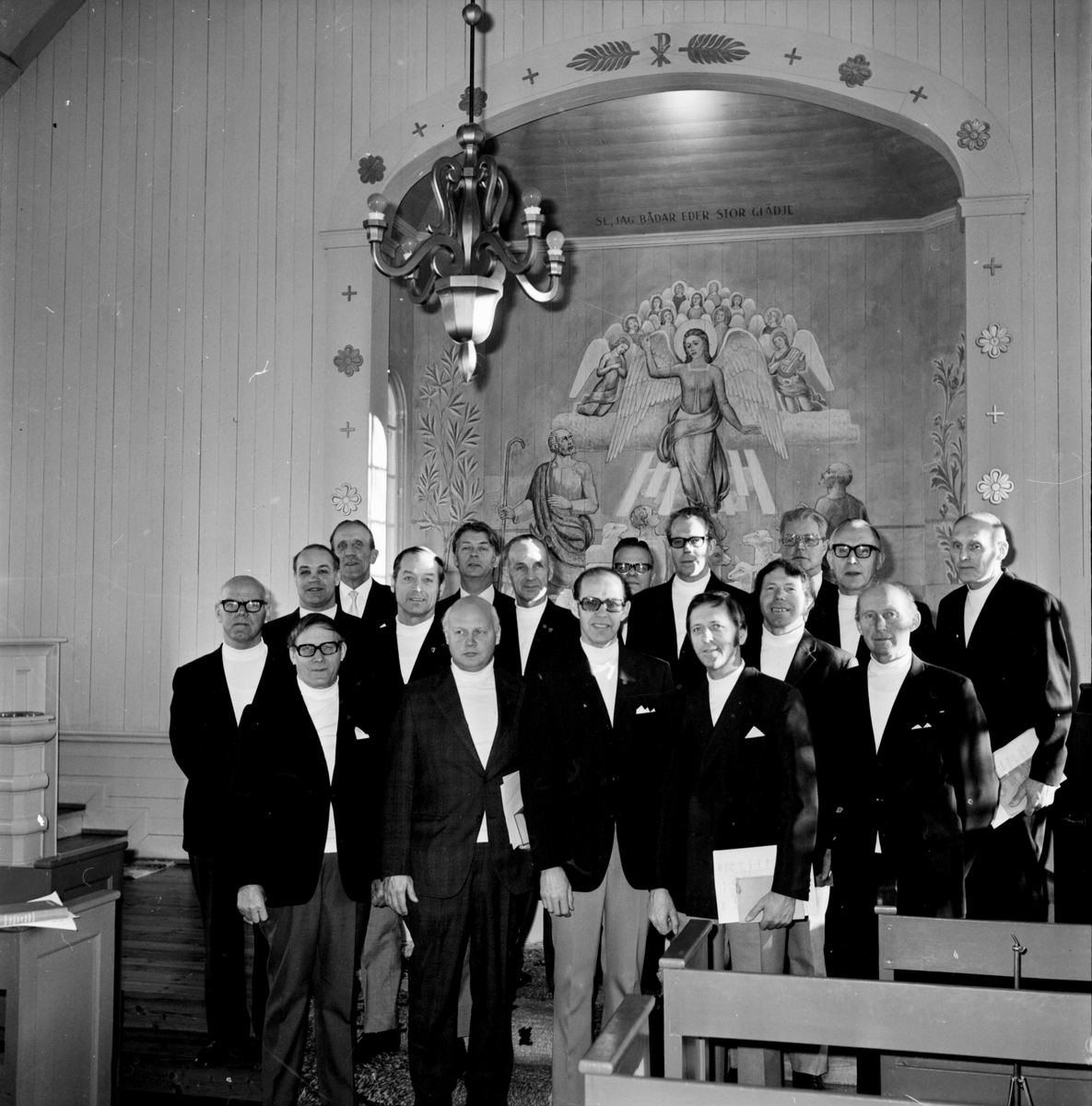 Bollnäs manskör i Växbo kapell,
17 dec 1972