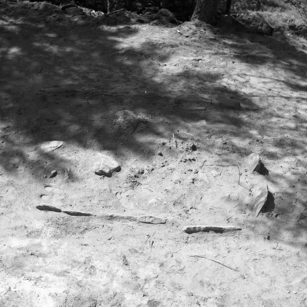 Arkeologisk undersökning av grav i Angelstad, 1966.