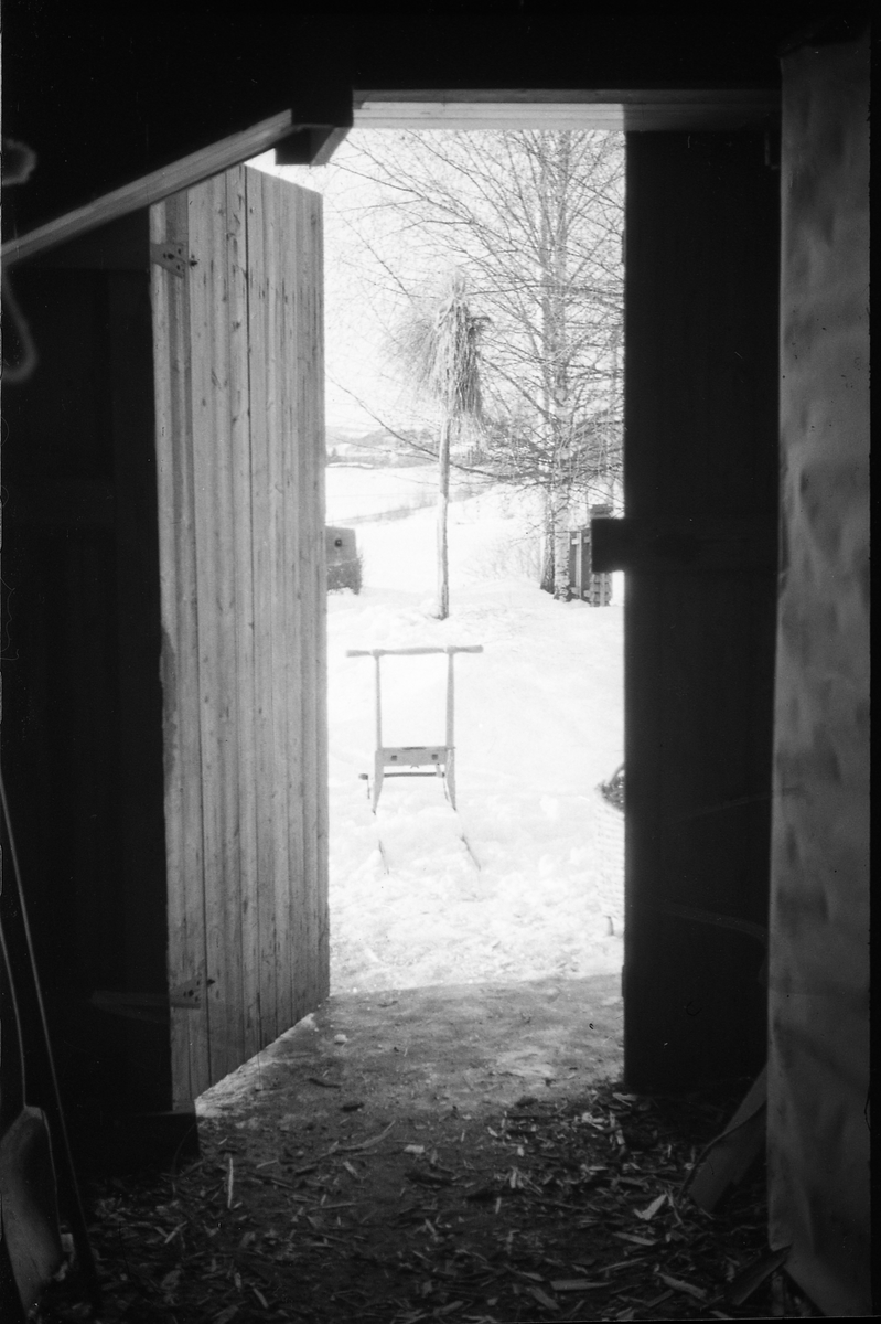 Bilde tatt inne fra skålen på Odberg på Kraby, Østre Toten.
