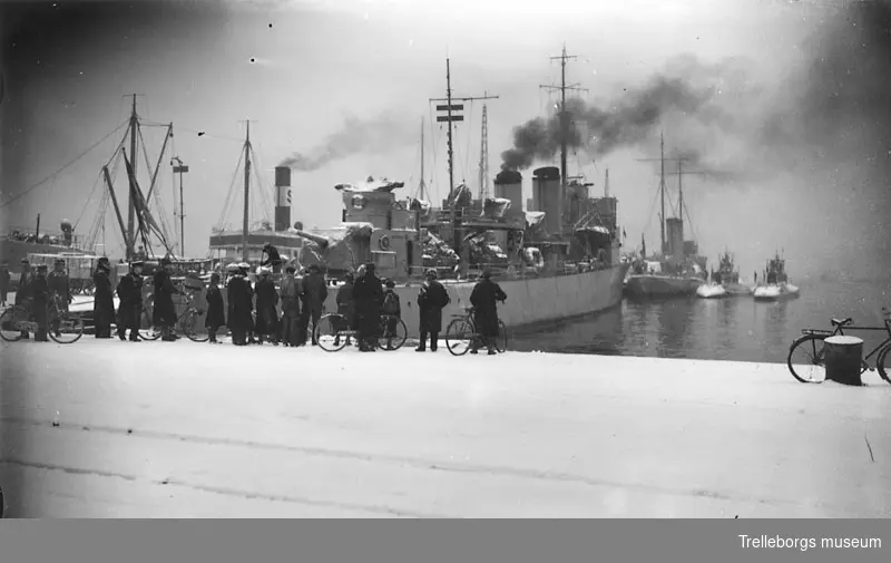 Flottbesök i Trelleborg 1938, negativ 13425 Johnsson.