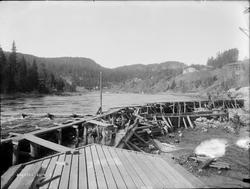 Arbeid på Holtakanalen, Sagafoss.