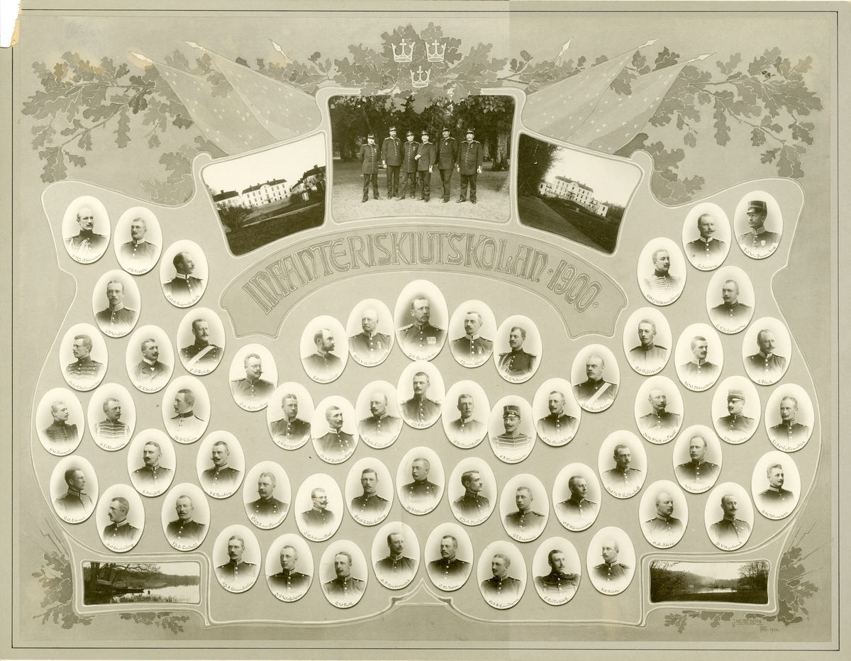 Officerare vid Infanteriskjutskolan 1900.