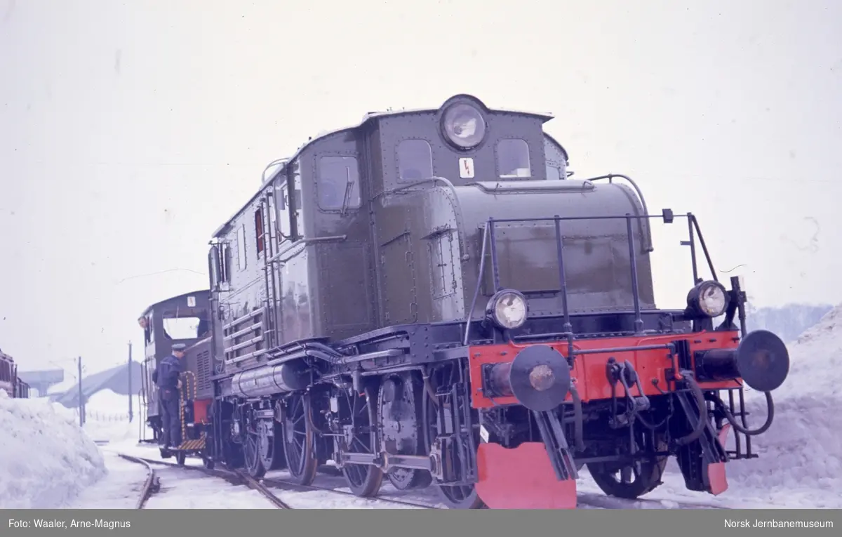Rjukanbanens elektriske lokomotiv nr. 14 - tidligere NSB El 1.2001 - etter hovedrevisjon, foto på Grorud