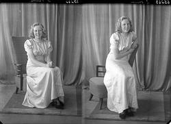 Portrett. Ung kvinne. Konfirmant. Bestillt av Kristine Thors