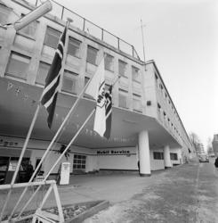 Sinsengarasjen.Et nytt garasjebygg på Sinsen.Februar 1960