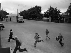 Sinsen, bebyggelsen..Farlig overgang ved Sinsenkrysset.Septe