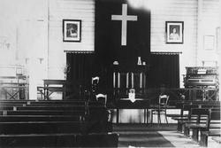 Fredrikstad Ynglingeforening, forsamlingshus interiør, med t