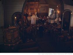 Et korps holder konsert under gudstjeneste i Egersund kirke