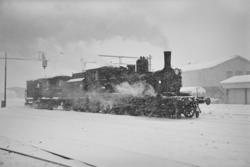 Snøryddingstog på Trondheim stasjon. Sporrenser Rs 16374 tre