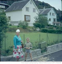 Bjørkveien sett fra Prestegårdsveien i Egersund