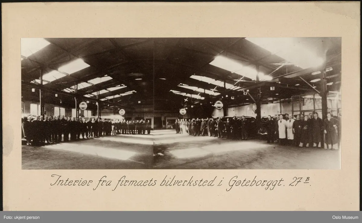 Kolberg, Caspari & Co., bilverksted, interiør, menn, kvinner, ansatte