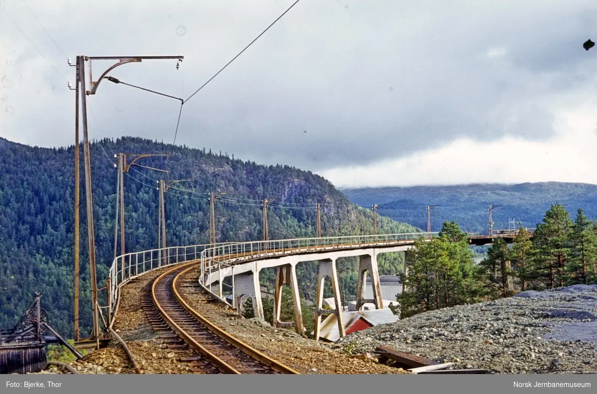 Fagerlibanens viadukt for tømmng av vogner på Løkken Verk