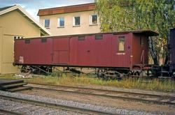 Godsvogn litra Gfo2 nr. 6210 på Vikersund stasjon