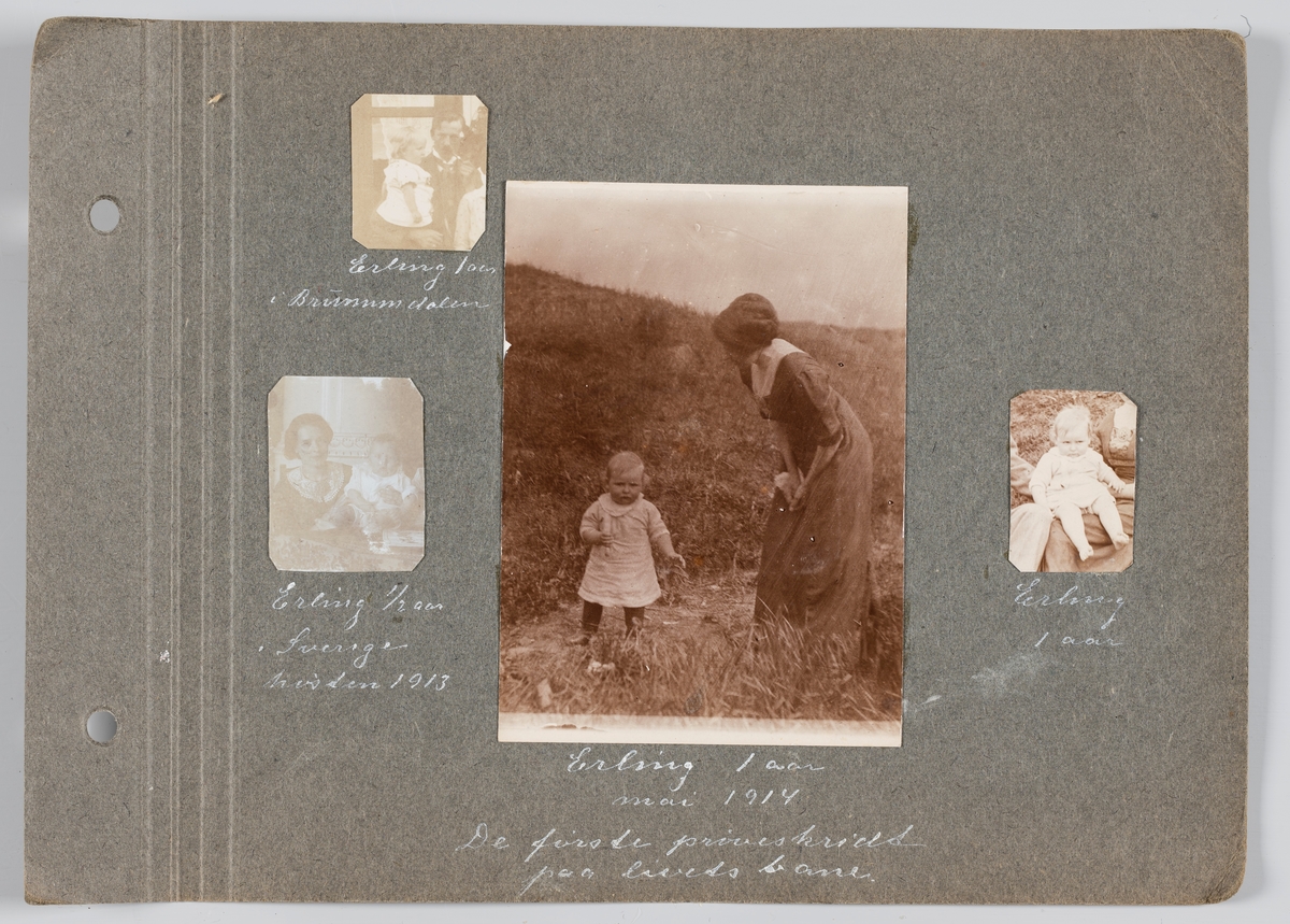 Erling Michelsen. ett år gammel, med mor i 1914 i Kvikne, Østerdalen