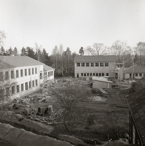 Mo kyrkskola under konstruktion, 1953.