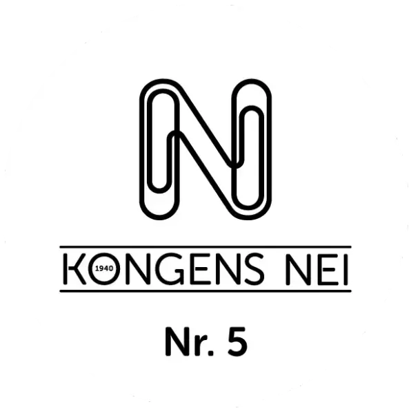 Grafikk hvor det står Kongens nei og tallet 5.