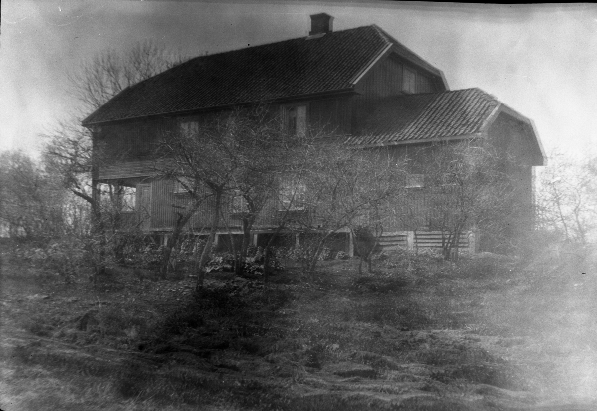 Rikard Berges fotoarkiv. Rikard Berges hus. Frogner, Skien. Fotografert 1928.