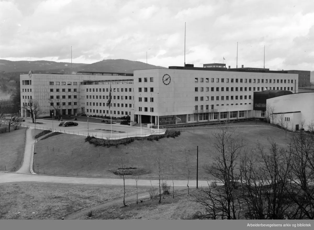 Kringkastingshuset. Mai 1950