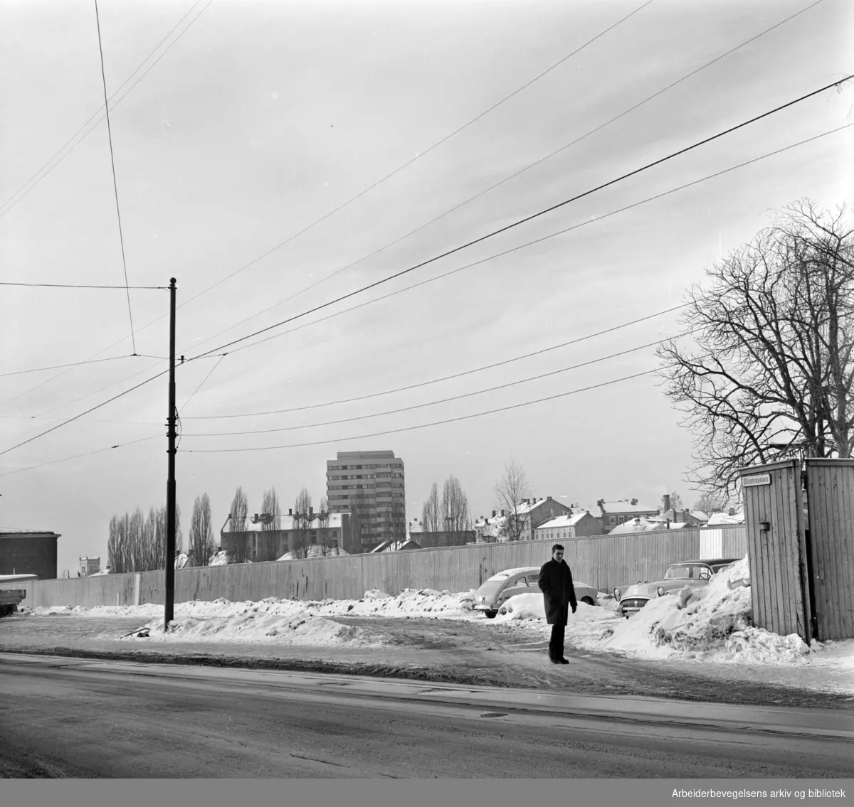 Grorud: Haugenlettveien. Februar 1963