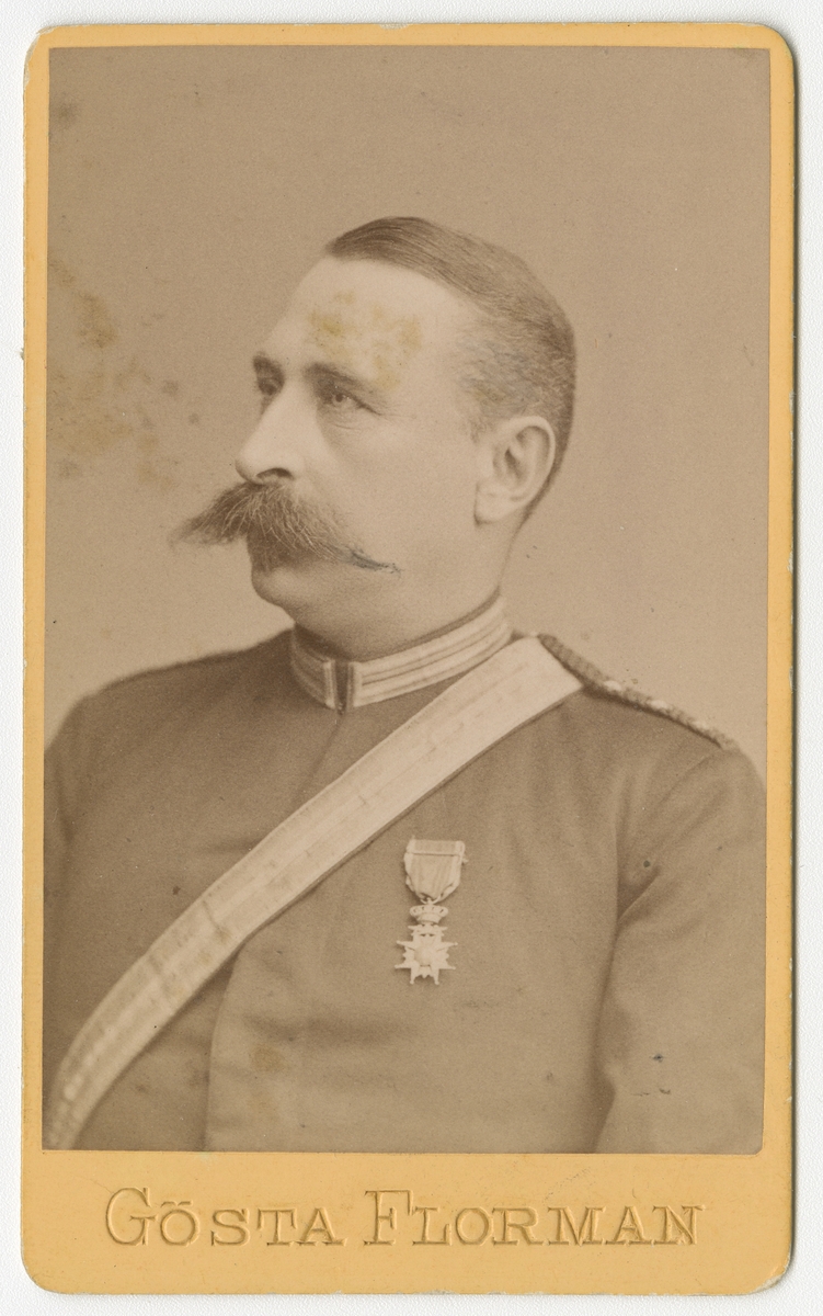 Porträtt av Axel Fredrik Horney, officer vid Skånska dragonregementet K 6.