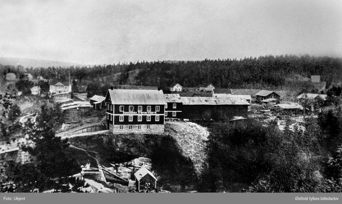 Susebakke Trævarefabrik i Mysen, Eidsberg ca. 1920(?).