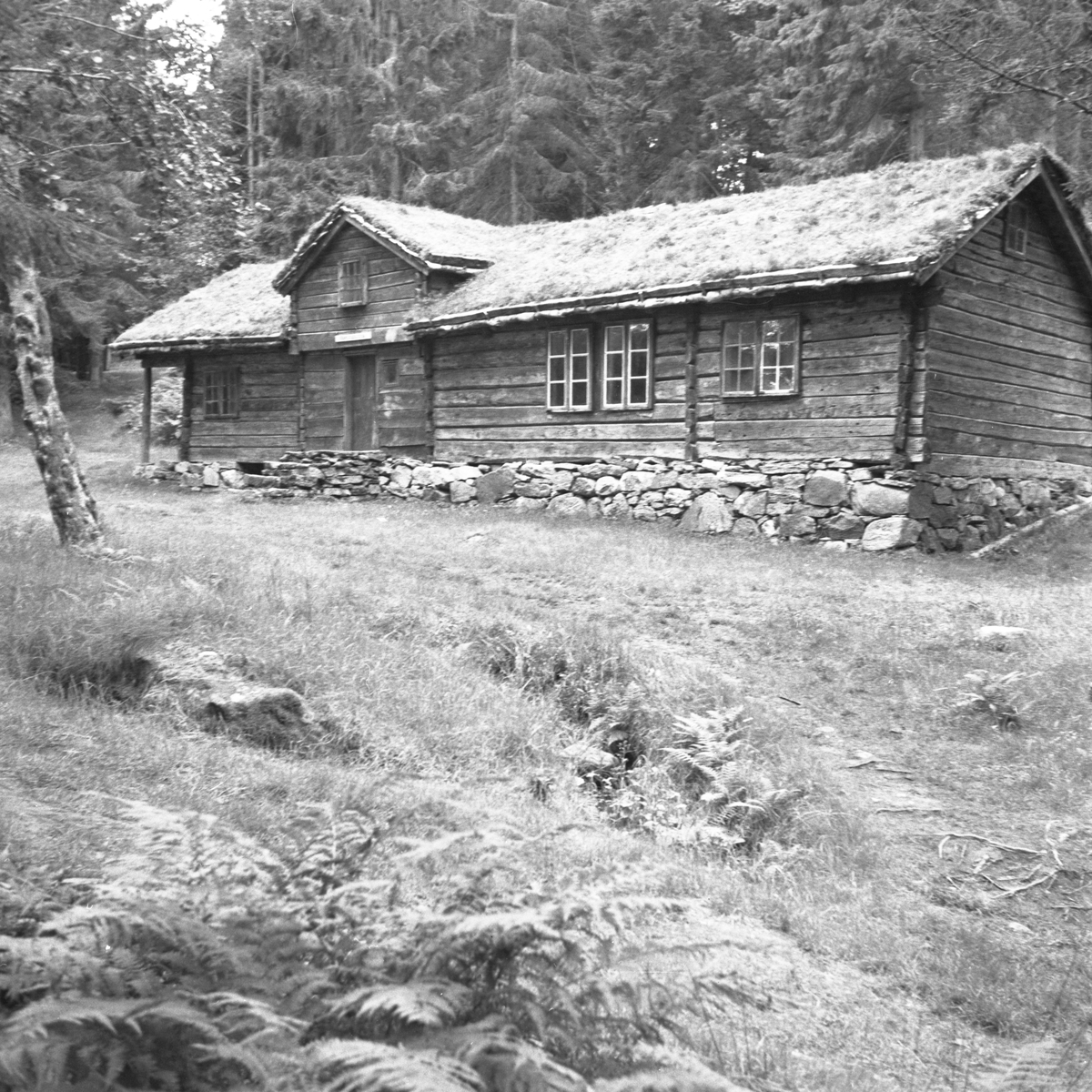 Prospektfotografi av "Slettereitstova" som står på Sunnmøre Museum. Tidligere lokasjon var Klokk, Sykkylven.