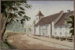 Oslo kirke 1853 [akvarell]