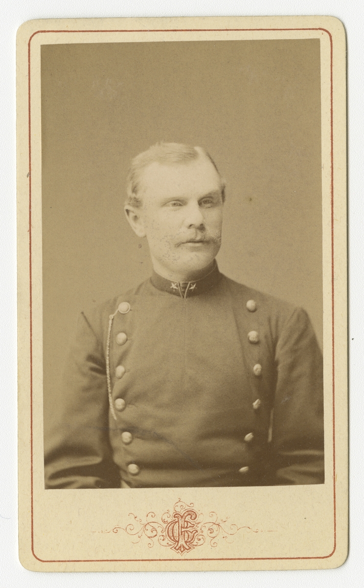 Porträtt av Ludvig Rudolf Gustaf Kistner, underlöjtnant vid Upplands regemente I 8.