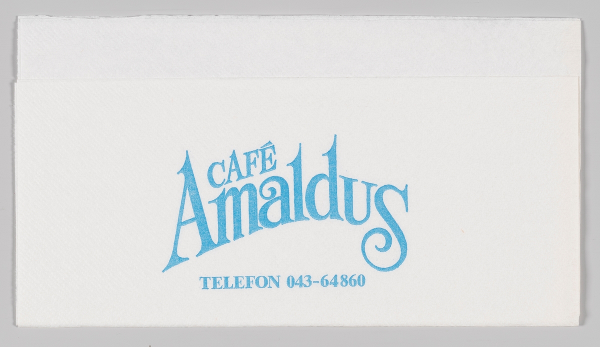En reklameteskt for Cafe Amaldus.