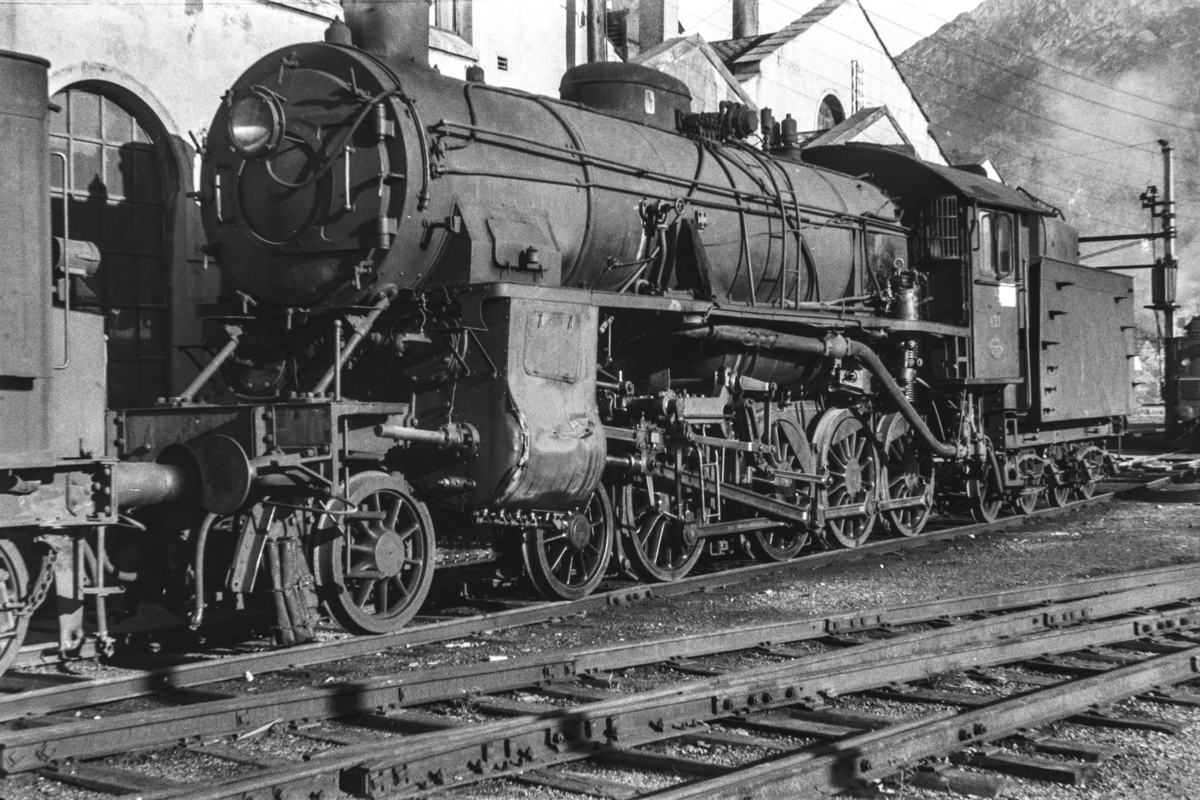 Damplokomotiv type 31b nr. 431 ved lokomotivstallen i Bergen.