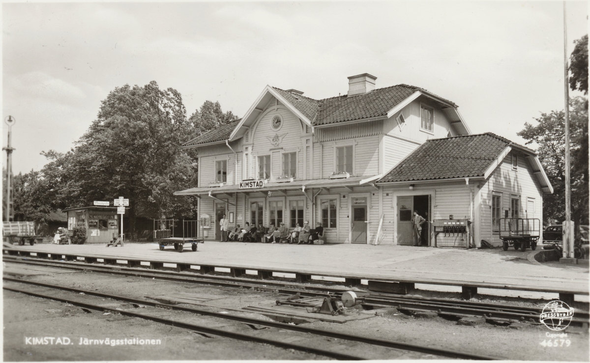 Kimstad station. - Järnvägsmuseet / DigitaltMuseum
