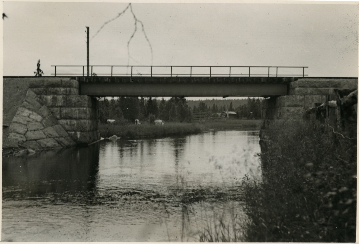 Järnvägsbro över Storbäcken.
Järnvägen som går genom Jokkmokks område sträcker sig över många vattendrag, bäckar, åar och älvar. Broarna som byggdes över de anpassades till terrängen. De var framförallt funktionella men, deras utseende gick från väldigt enkla, grovhuggna till sublima, estetiskt utformade valvbroar.