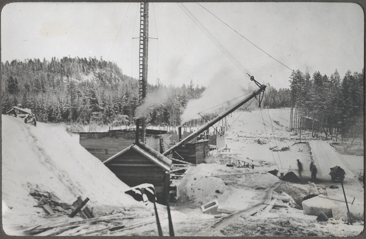Bro över Maltån. Broplatsen december 1922.