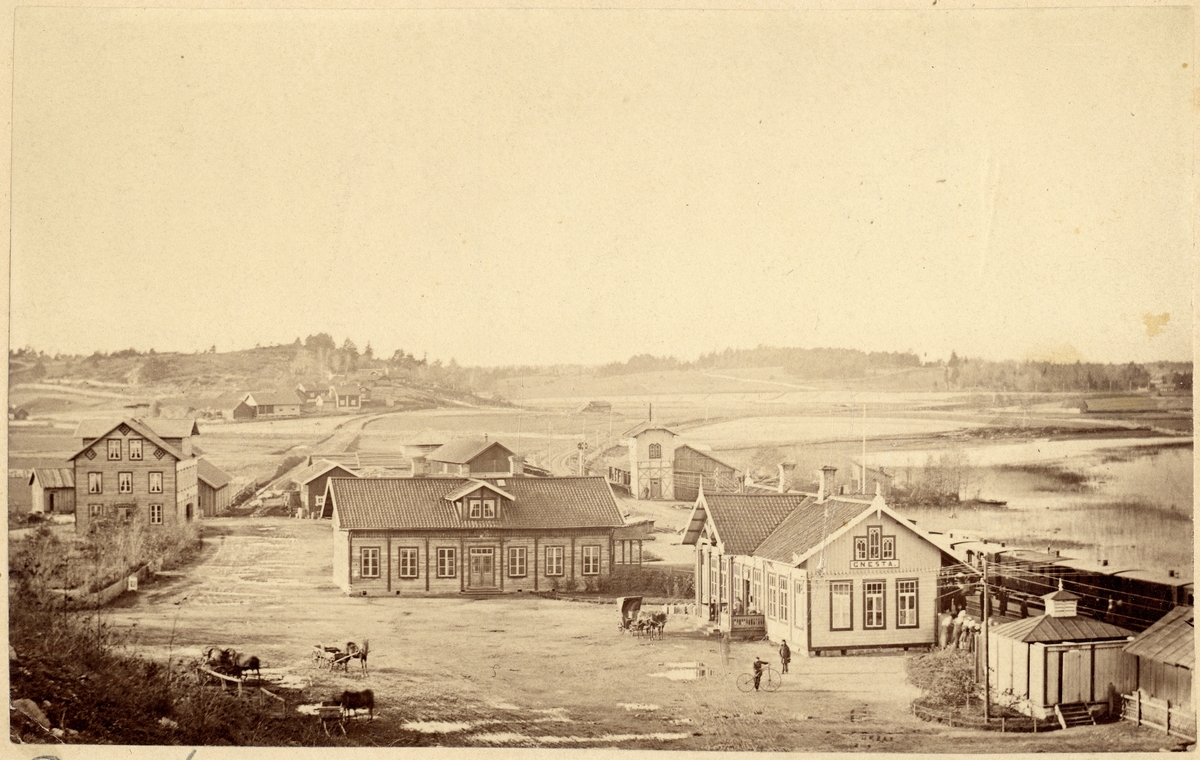 Gnesta station under 1880-talet.