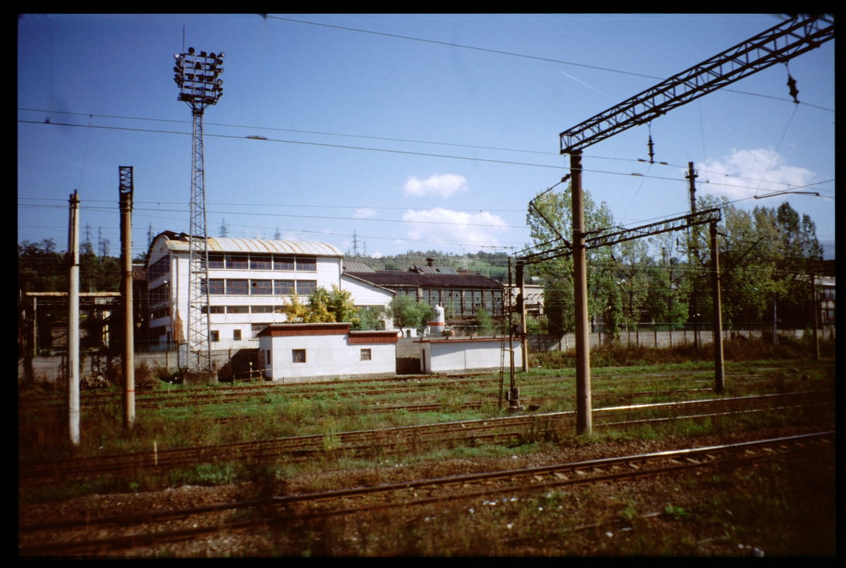 Industri vid bangård, Rumänien.