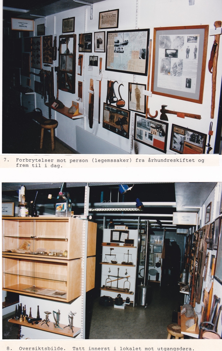 Album med foto fra utstillingen i kjelleren på politistasjonen i Trondheim fra 1975-1992, med forord av Knut Sivertsen