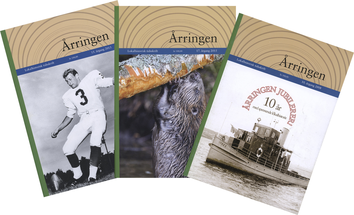 Collage av forsider fra tidsskriftet "Årringen". (Foto/Photo)