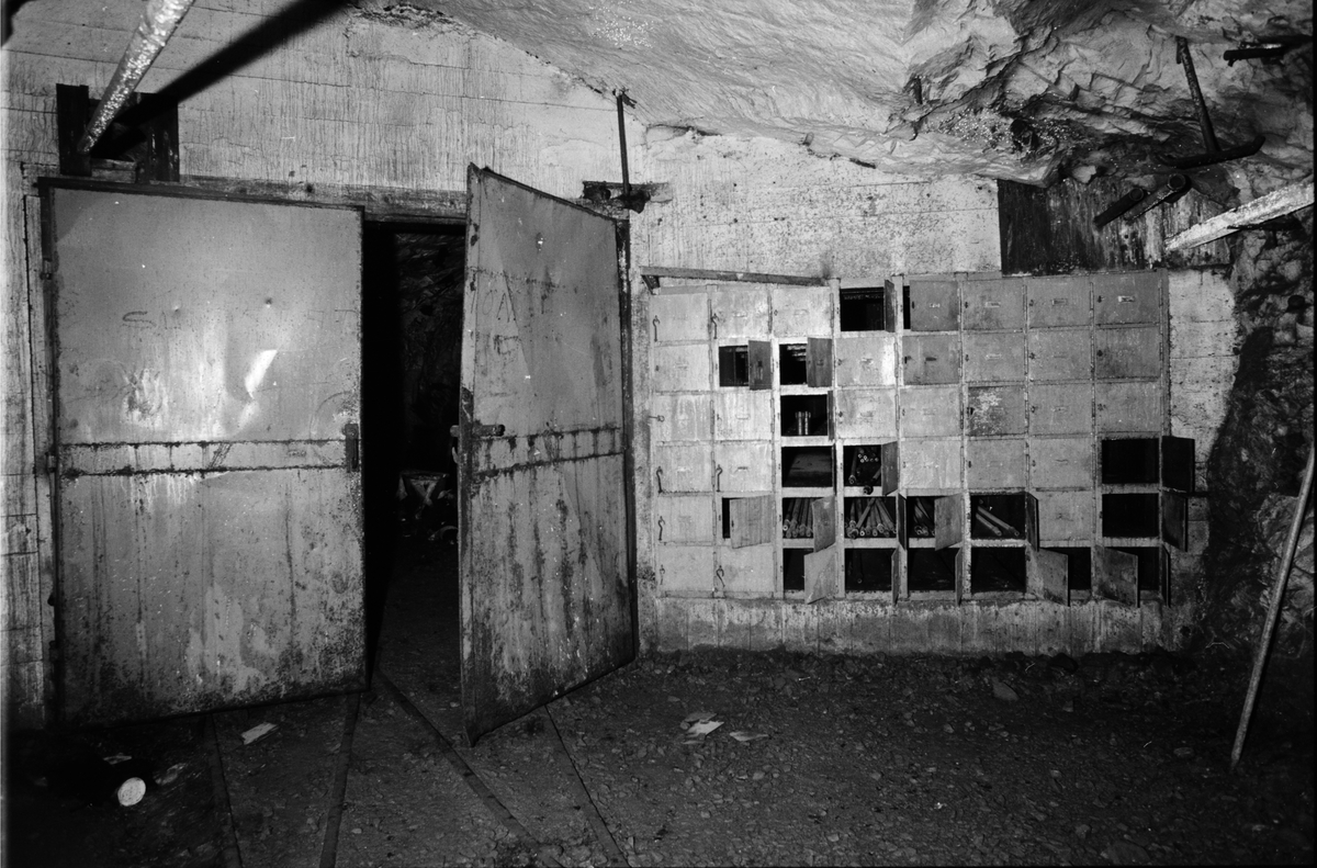 F d verkstad på 460-metersnivån, gruvan under jord, Dannemora Gruvor AB, Dannemora, Uppland oktober 1991